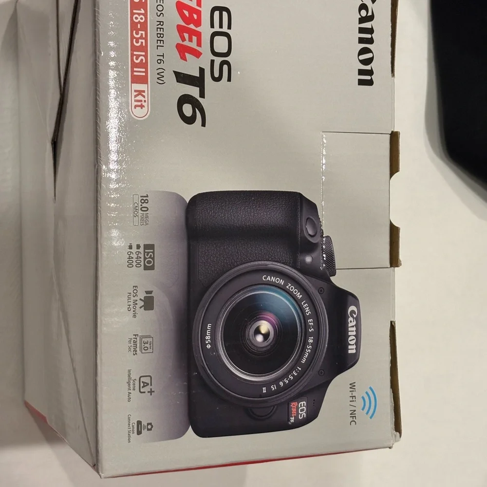 Canon T6 Camera Kit in Black with EF 75-300mm Lens and Accessories